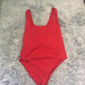 Red body suit